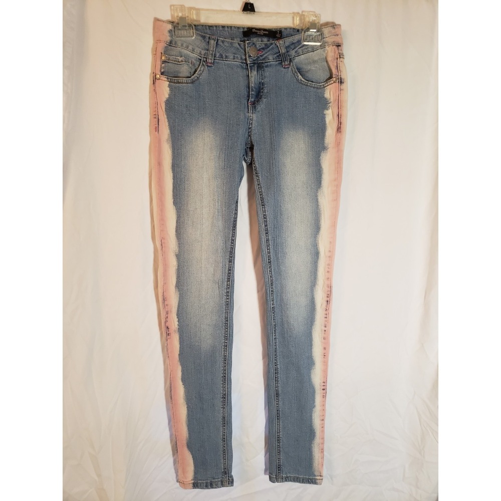 Women's Boom Boom Pink Striped Jeans Size 7